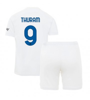 Inter Milan Marcus Thuram #9 Segunda Equipación Niños 2023-24 Manga Corta (+ Pantalones cortos)